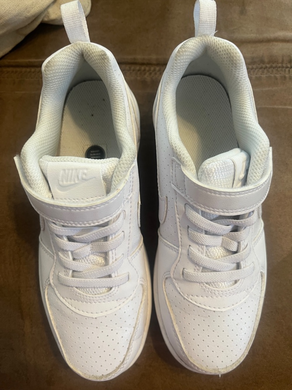 Nike White Kids' Velcro Athletic Sneakers